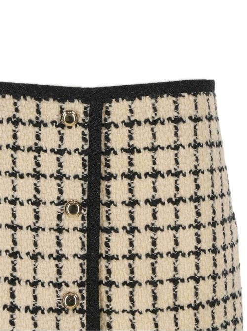 Ivory white/black skirt Miu Miu | MG2134S-OOO139KF0A72